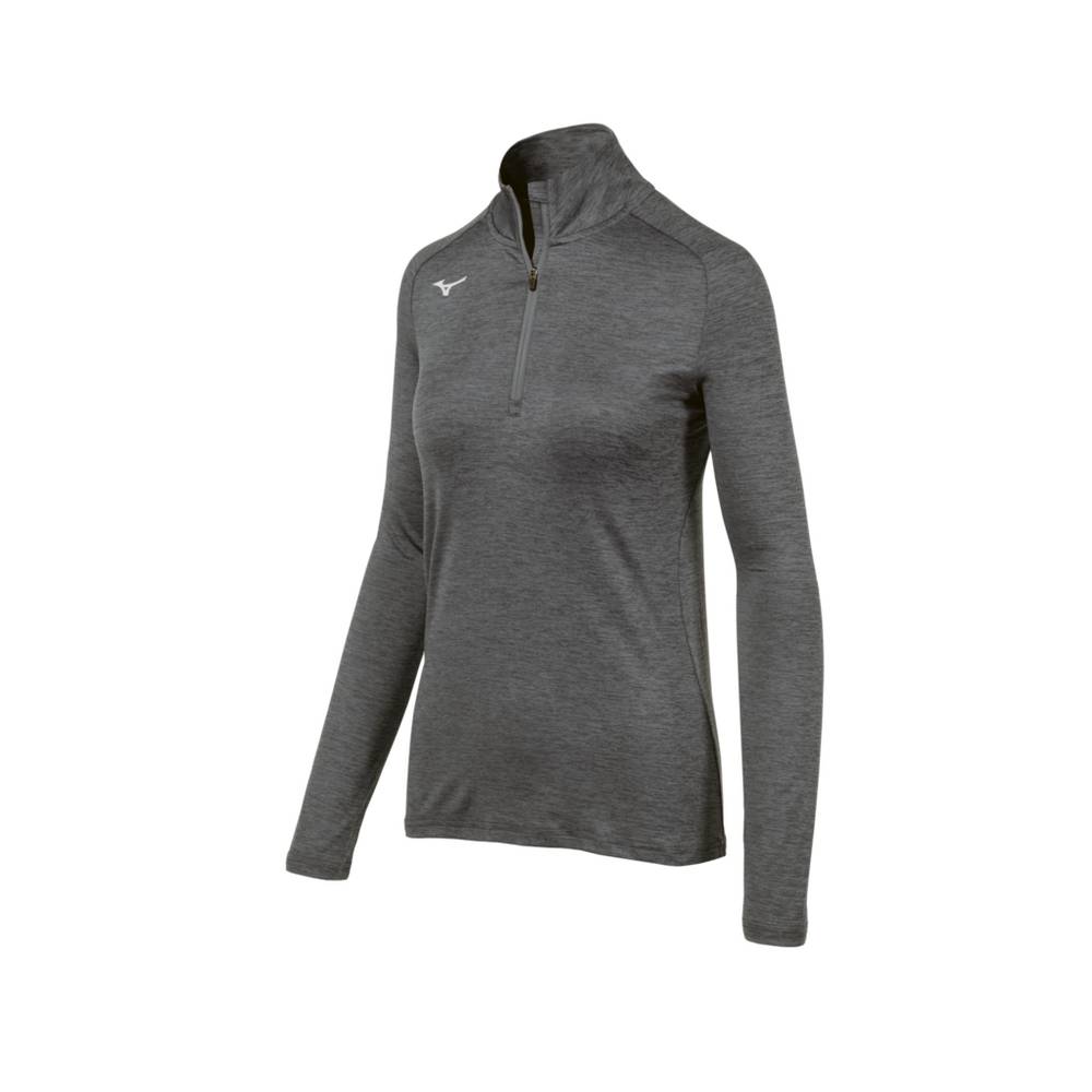 Pullover Mizuno Alpha ½ Zip Mujer Gris España OMCF-83765